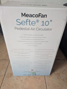 Verpackung des MeacoFan Sefte® 10 Ventilators (2)