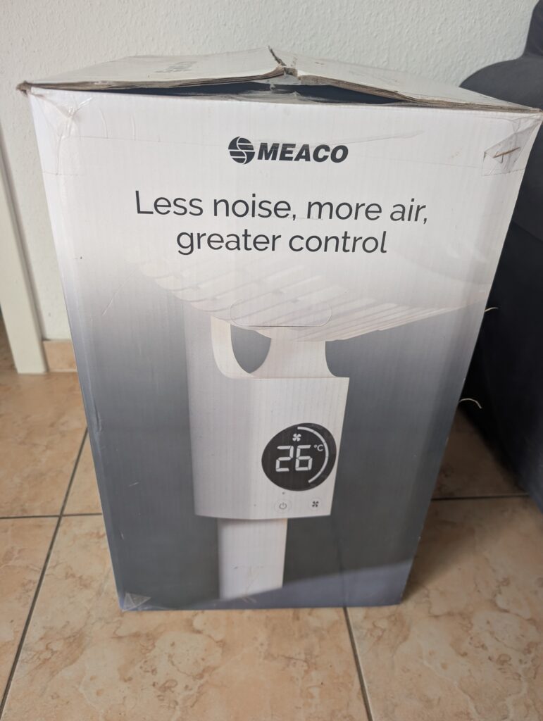 Verpackung des MeacoFan Sefte® 10 Ventilators (3)