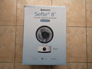 Verpackung des MeacoFan Sefte® 8 Ventilators