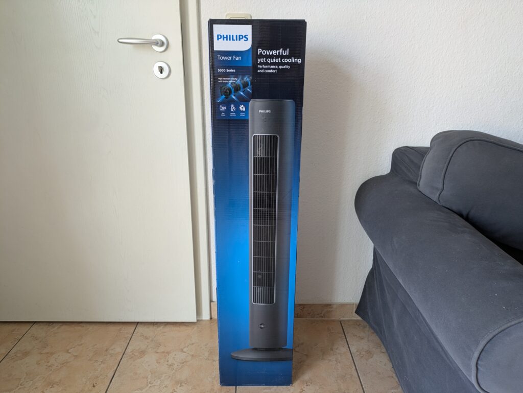 Verpackung des Philips Serie 5000 Ventilators