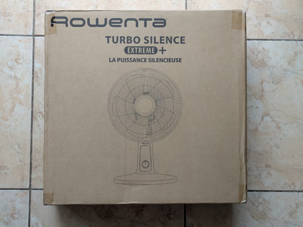 Verpackung des Rowenta VU2731 Turbo Silence Extreme+ Ventilators
