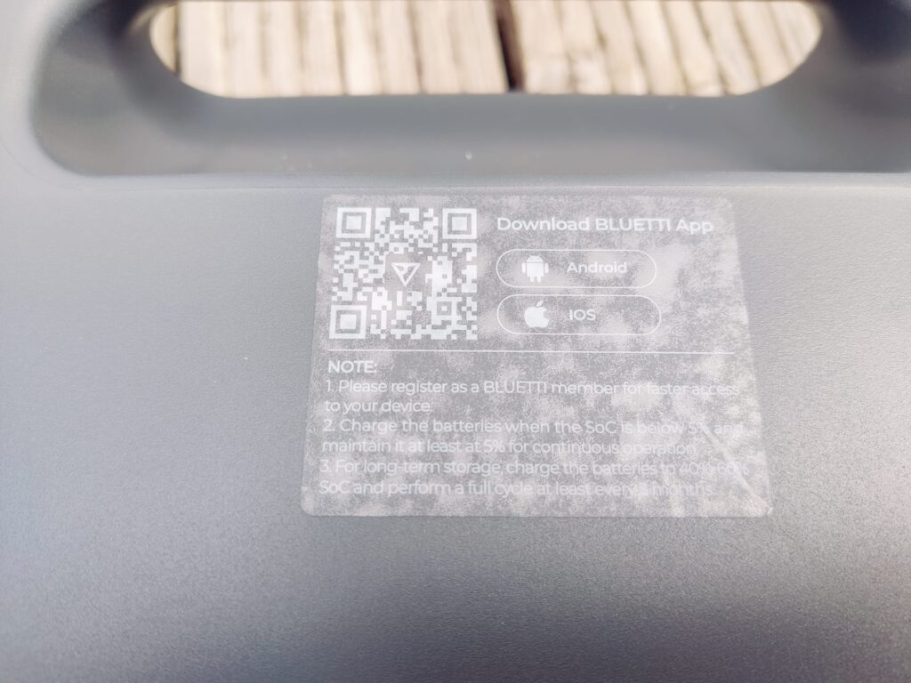 BLUETTI AC2A Powerstation QR-Code für App