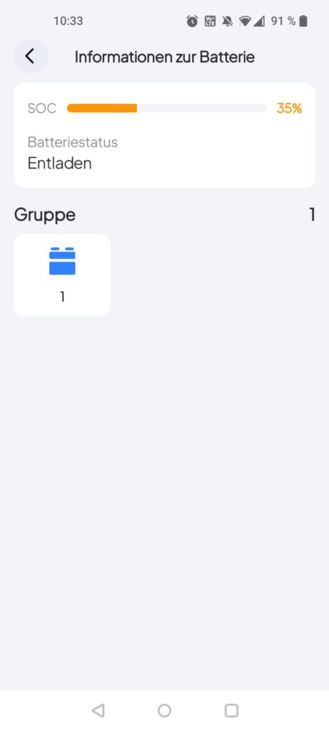 BLUETTI AC2A Powerstation App Batteriestand