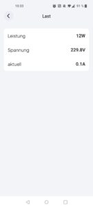 BLUETTI AC2A Powerstation App Lastenübersicht
