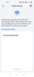 BLUETTI AC2A Powerstation App Offline-Modus