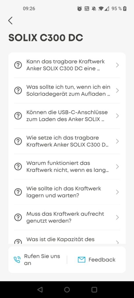 Anker SOLIX C300 DC Powerstation App FAQs