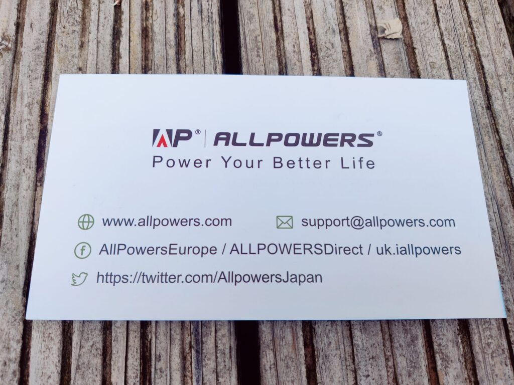 ALLPOWERS R600 Powerstation Garantiedokument