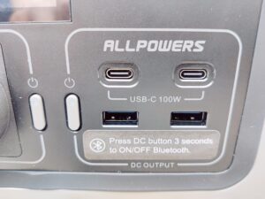 ALLPOWERS R600 Powerstation DC-Anschlüsse