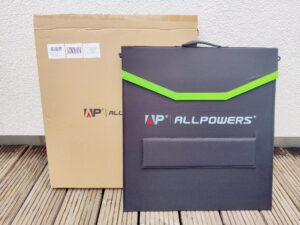 ALLPOWERS SP-027 Solarpanel mit Verpackung