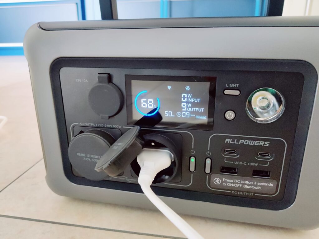 ALLPOWERS R600 Powerstation Test mit Ventilator 2