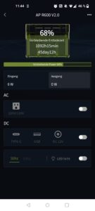 ALLPOWERS R600 Powerstation App Übersicht