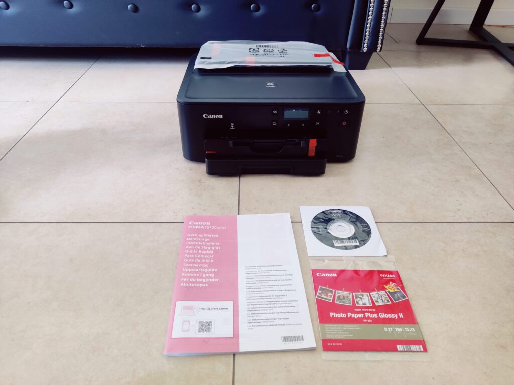 Canon PIXMA TS705a Tintenstrahldrucker mit Treiber-CD und Fotopapier