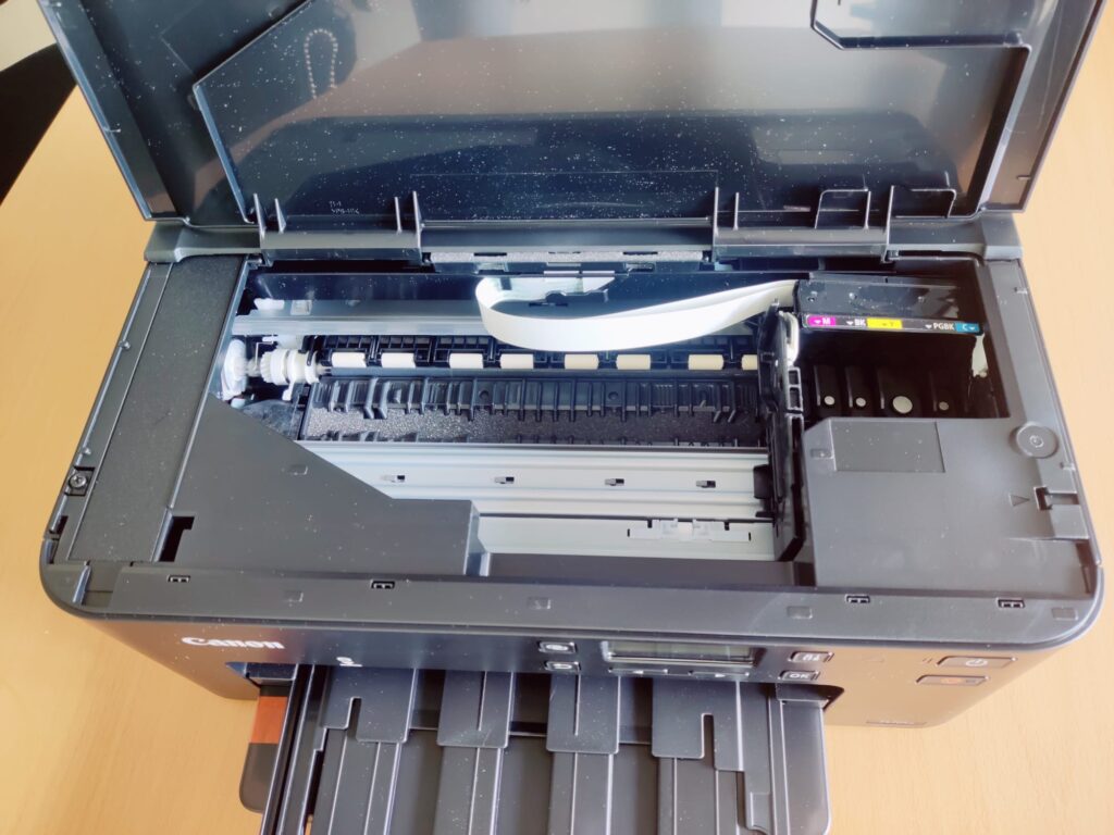 Canon PIXMA TS705a Tintenstrahldrucker Blick ins Innere