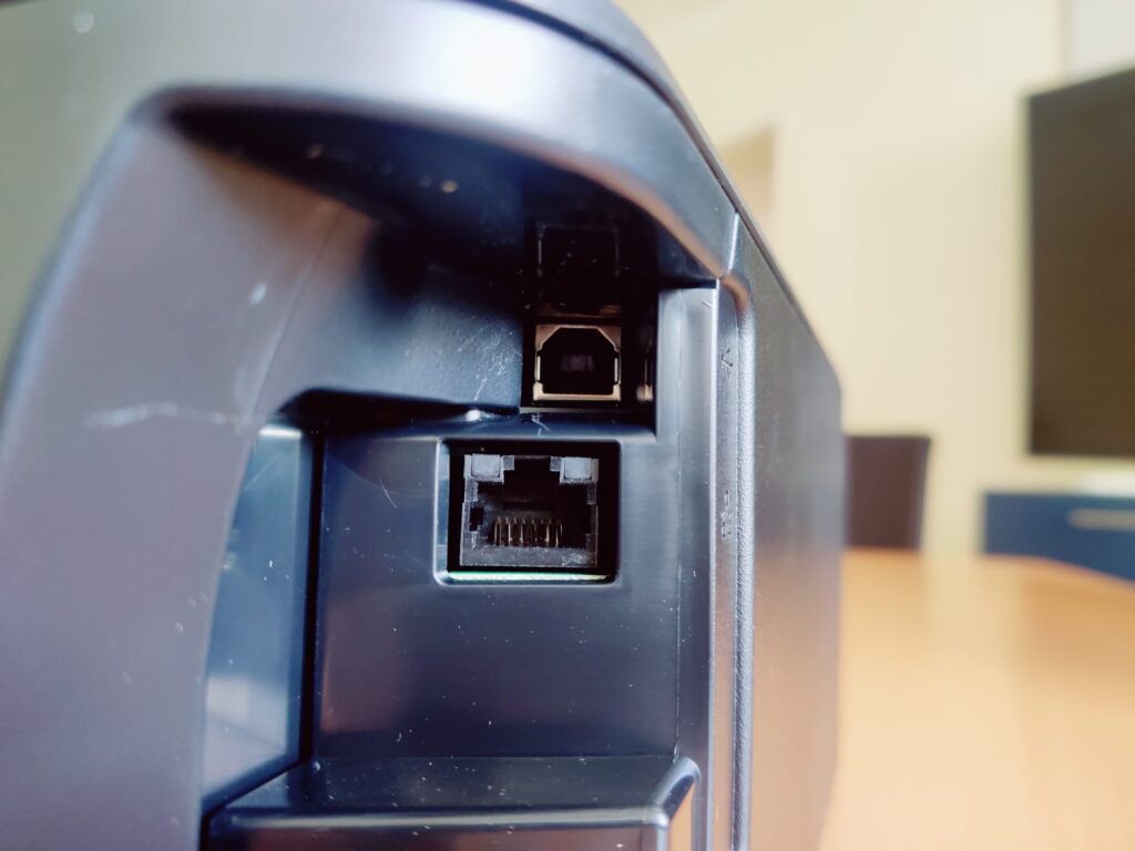 Canon PIXMA TS705a Tintenstrahldrucker Anschlüsse im Zoom