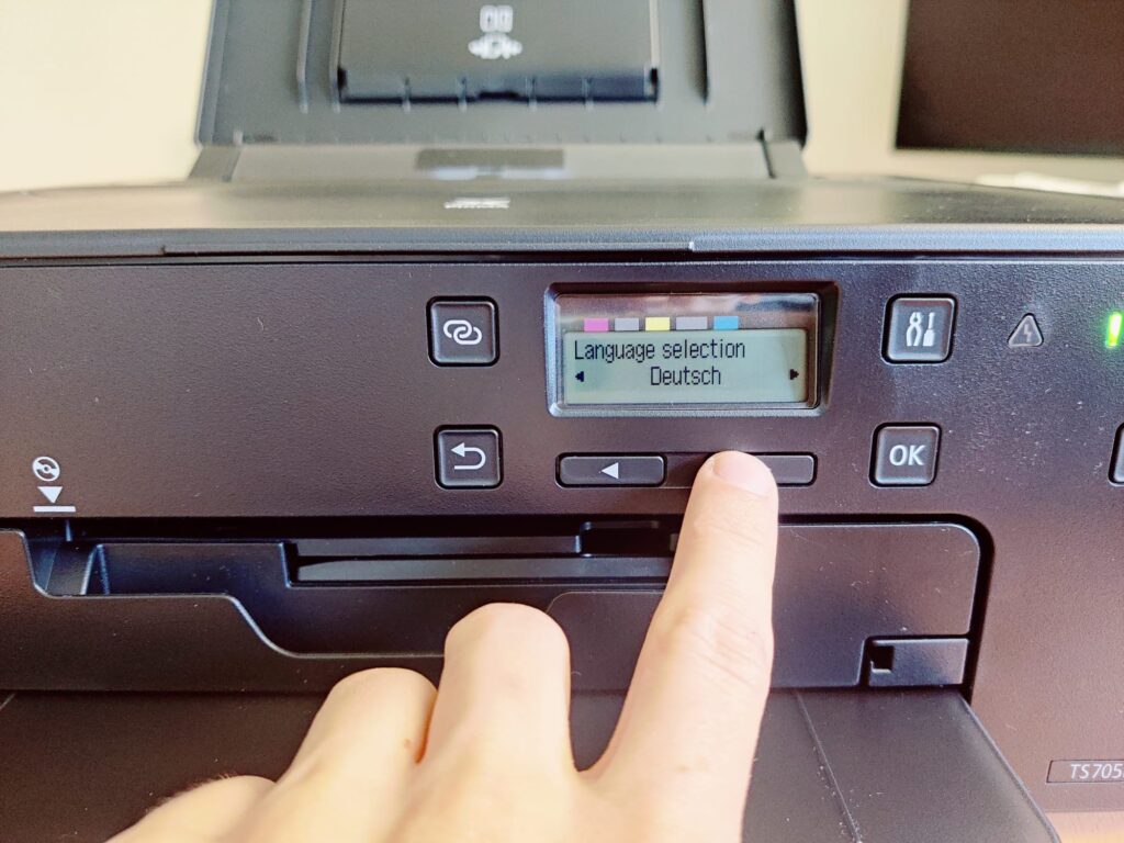 Canon PIXMA TS705a Tintenstrahldrucker Sprachauswahl