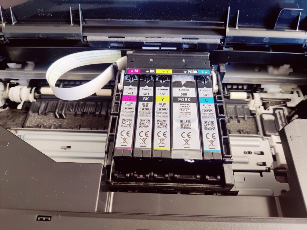 Canon PIXMA TS705a Tintenstrahldrucker Patronen eingesetzt