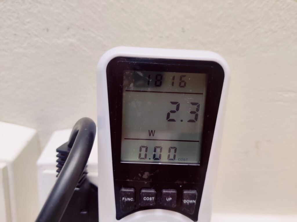 Canon PIXMA TS705a Tintenstrahldrucker Stromverbrauch im Standby