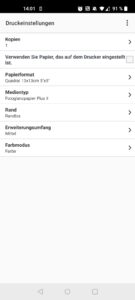 Canon PIXMA TS705a Tintenstrahldrucker App Druckeinstellungen Fotodruck