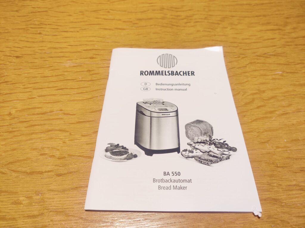 Rommelsbacher BA 550 Brotbackautomat Bedienungsanleitung