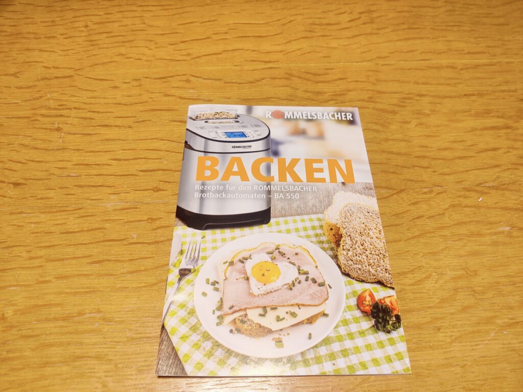 Rommelsbacher BA 550 Brotbackautomat Rezeptheft