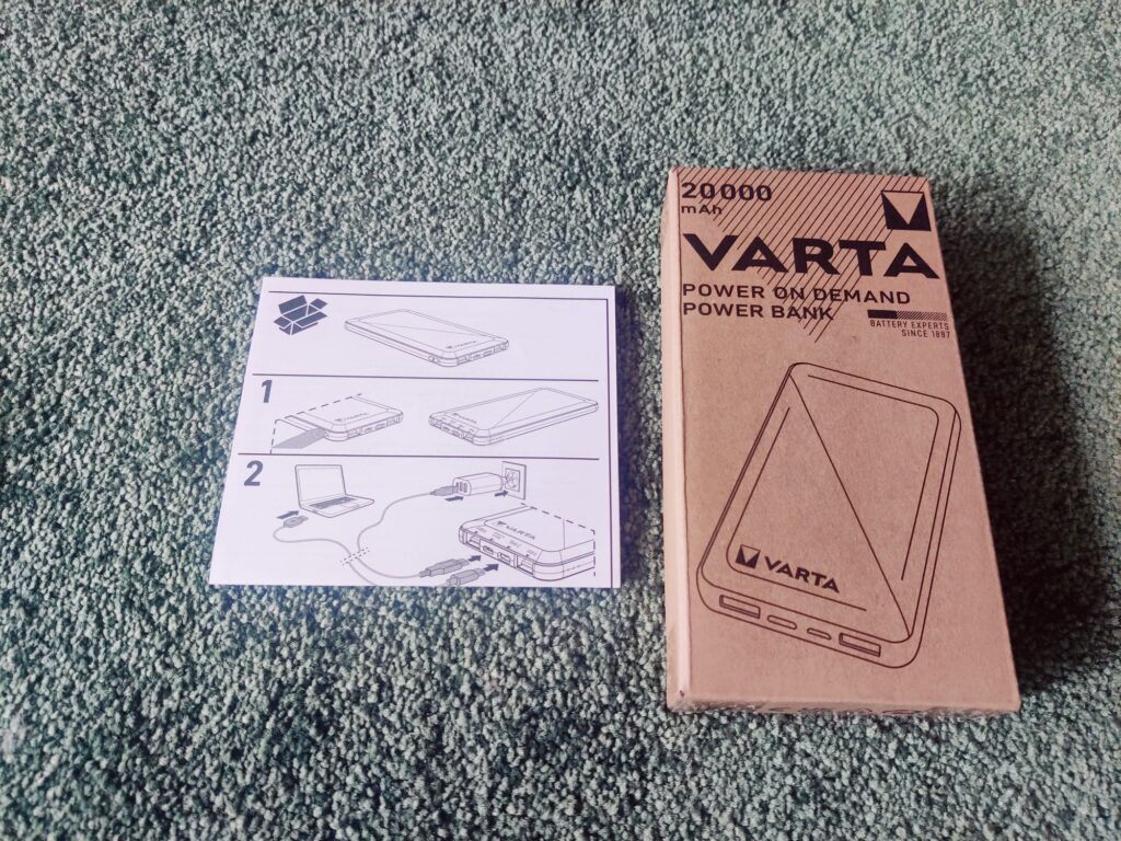 Varta 57978 Powerbank verpackt mit Anleitung