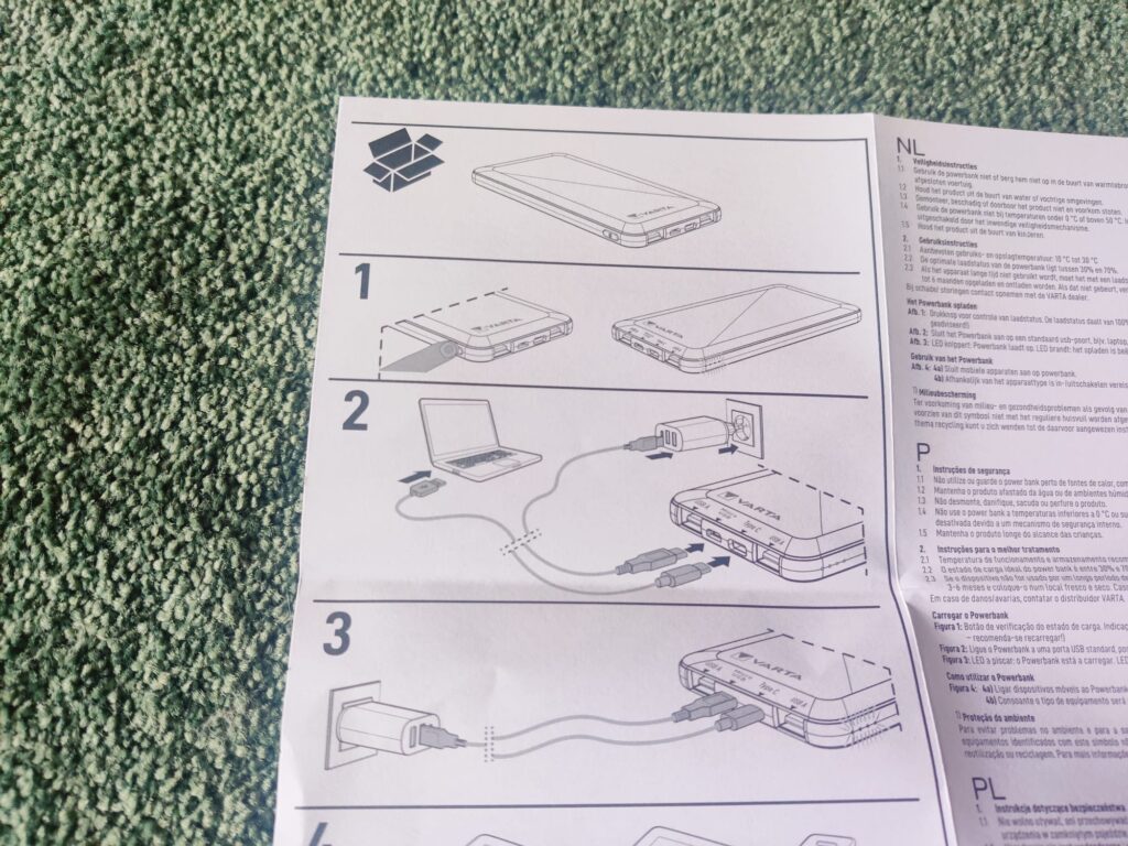 Varta 57978 Powerbank Anleitung gezoomt