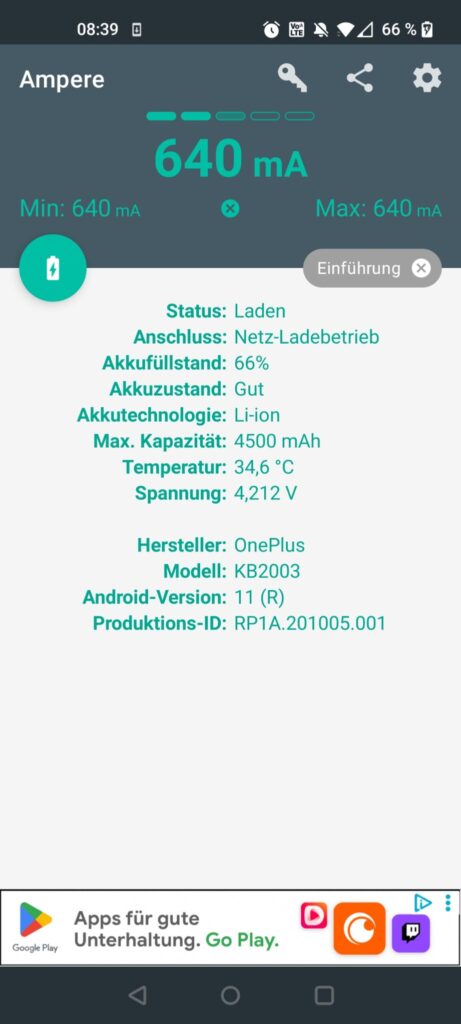 Varta 57978 Powerbank Ladestrom bei zwei Geräten