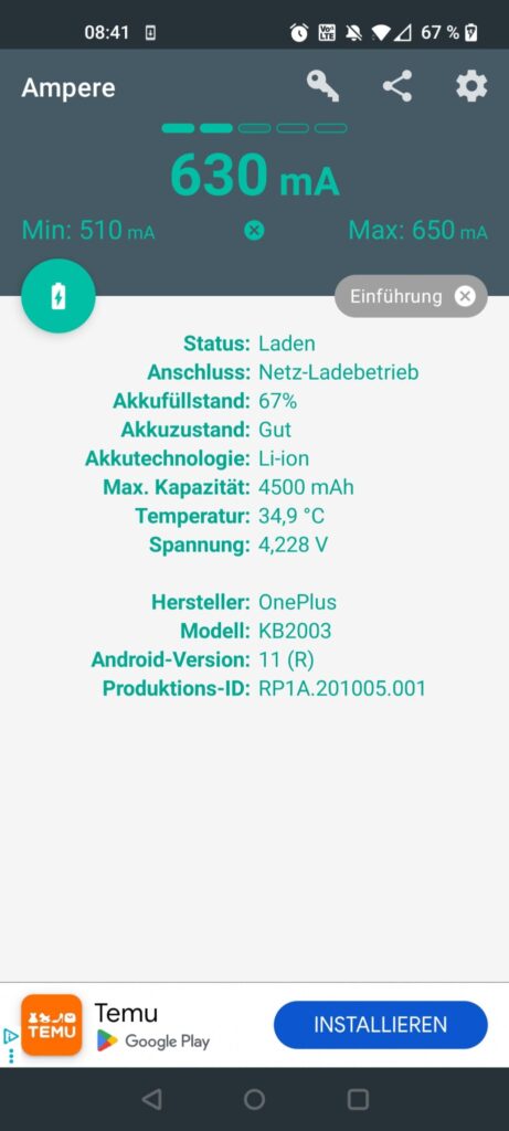 Varta 57978 Powerbank Ladestrom bei drei Geräten