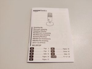 Amazon Basics AMZ-S6524A Mikrofon Bedienungsanleitung