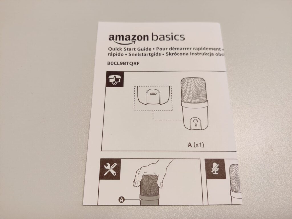 Amazon Basics AMZ-S6524A Mikrofon Schnellstartanleitung