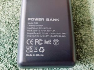 Jiga PC5 Powerbank technische Daten