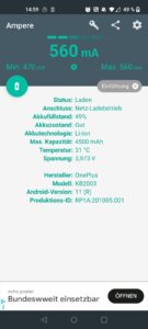 PdBest CA5-6 Powerbank Ladestrom bei drei Geräten