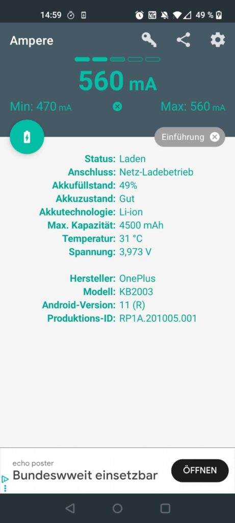 PdBest CA5-6 Powerbank Ladestrom bei drei Geräten