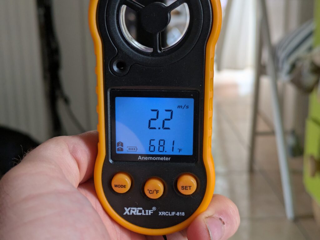 Windstärke des Dreo DR-HTF007 Nomad One Ventilators