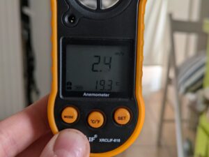 Windstärke des MeacoFan Sefte® 8 Ventilators