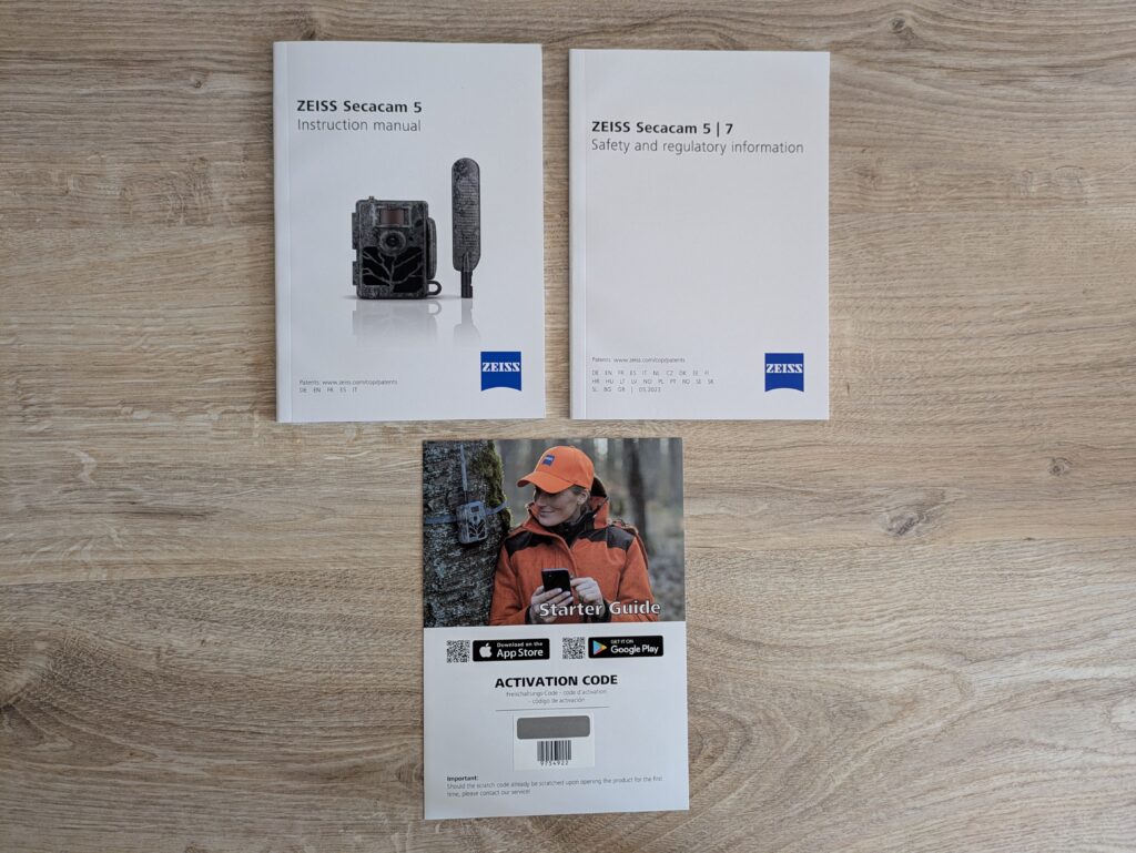 Anleitungen der Zeiss Secacam 5 Wildkamera