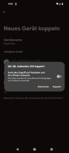 App des JBL Authentics 200 Smart Home Bluetooth-Lautsprechers