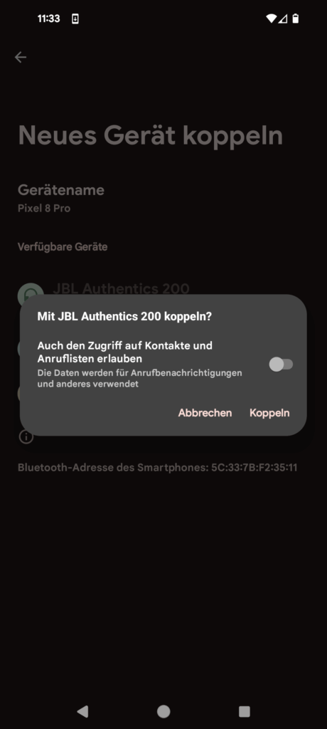 App des JBL Authentics 200 Smart Home Bluetooth-Lautsprechers