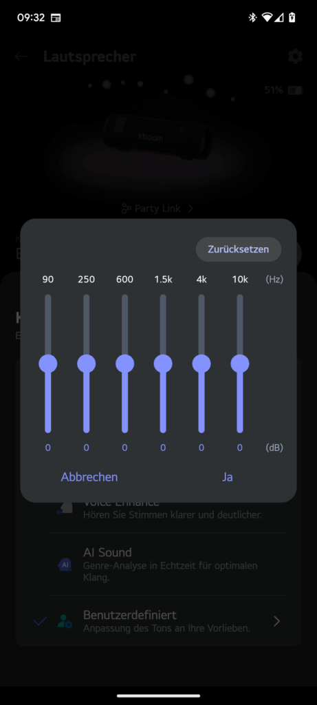App des LG xboom Grab by will.i.am Bluetooth-Lautsprechers (9)