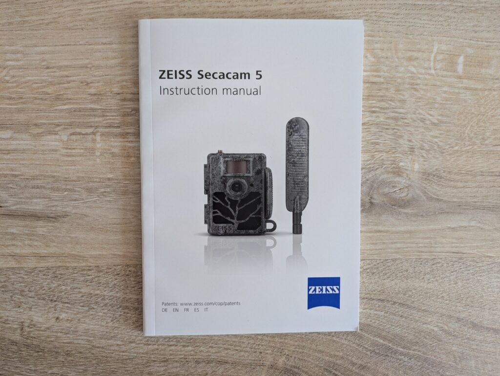 Bedienungsanleitung der Zeiss Secacam 5 Wildkamera