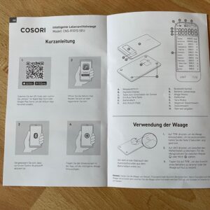 Cosori CNS-R101S Küchenwaage Bedienungsanleitung