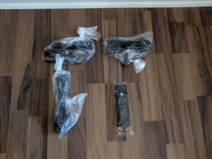 Expandbänder der Dripex Vibrationsplatte verpackt