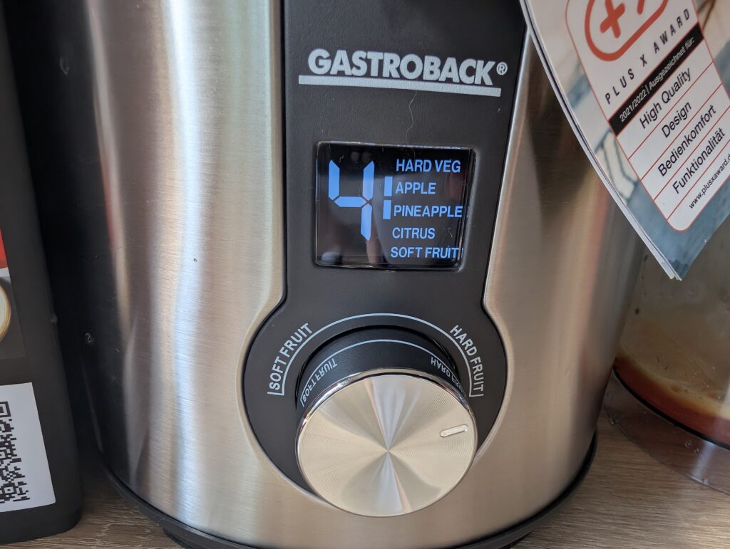 Gastroback Design Multi Juicer Digital Entsafter Display
