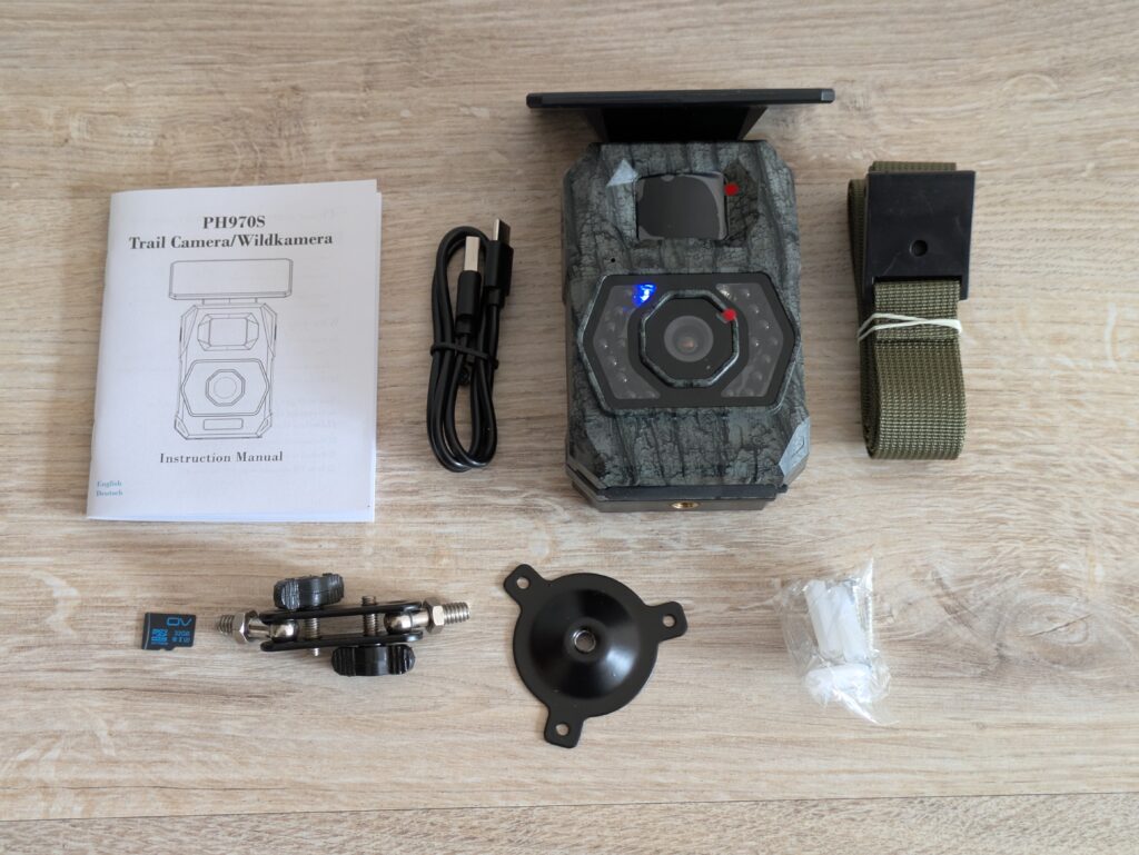 Lieferumfang der Maxdone PH970S Wildkamera (2)