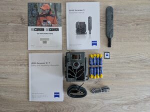 Lieferumfang der Zeiss Secacam 5 Wildkamera