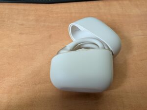 Panasonic RB-F10 Kopfhörer im Ladecase von der Seite