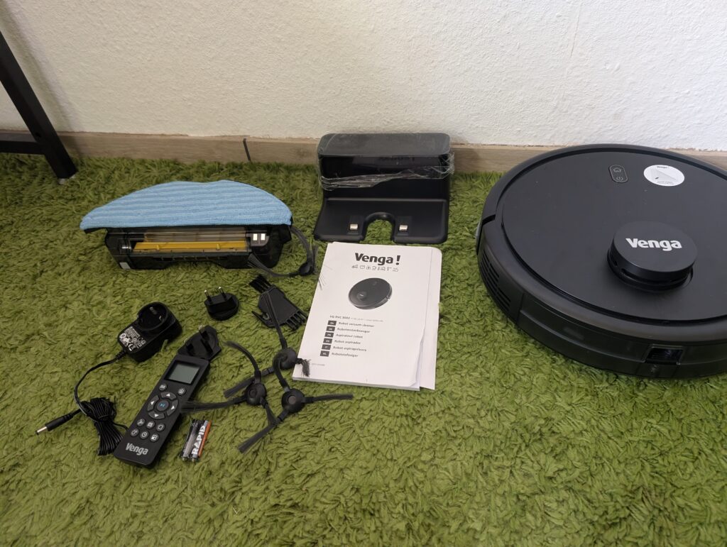 Venga VG RVC 3002 BK Wischroboter Lieferumfang ausgepackt
