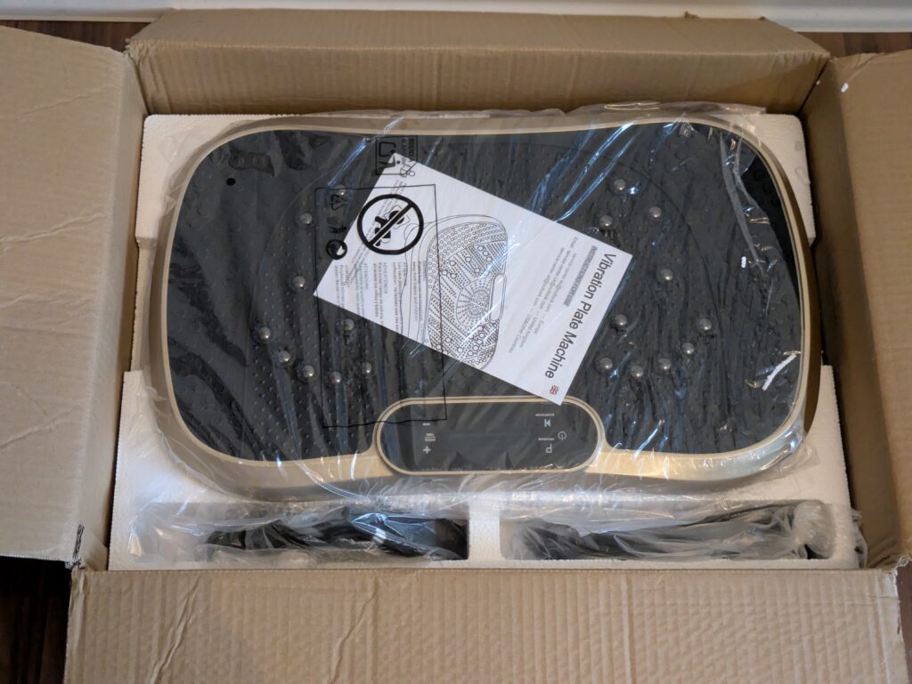 Verpackung der Dripex Vibrationsplatte geöffnet (2)