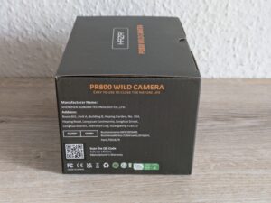 Verpackung der Haza PR800 Wildkamera von rechts