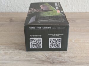 Verpackung der Maxdone PH970S Wildkamera von Links